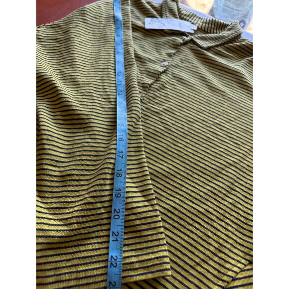 Kleen Womens Black and Yellow Striped Button Down Collared Sweater Jacket XL - Picture 9 of 9